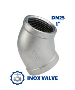 Chếch inox ren DN25