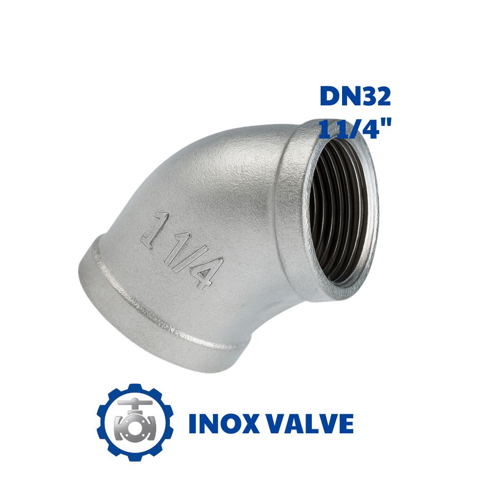 Chếch inox ren DN32