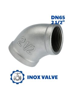 Chếch inox ren DN65