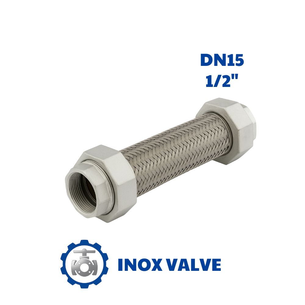 Khớp nối mềm inox ren DN15