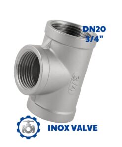 Tê inox ren DN20