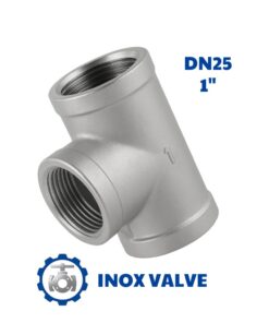 Tê inox ren DN25