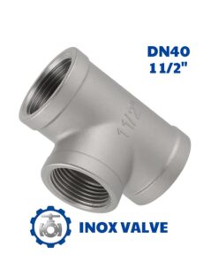 Tê inox ren DN40