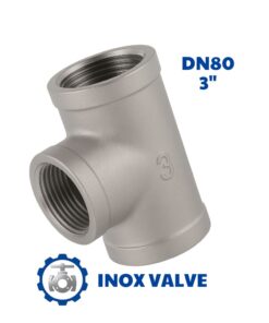Tê inox ren DN80