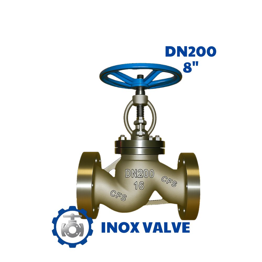 Van cầu inox mặt bích DN200
