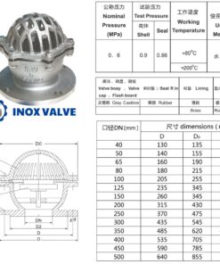 Cấu tạo thông số Rọ bơm inox mặt bích DN50