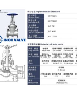 Cấu tạo thông số Van cổng inox mặt bích DN300