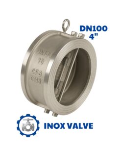 Van 1 chiều cánh bướm inox DN100