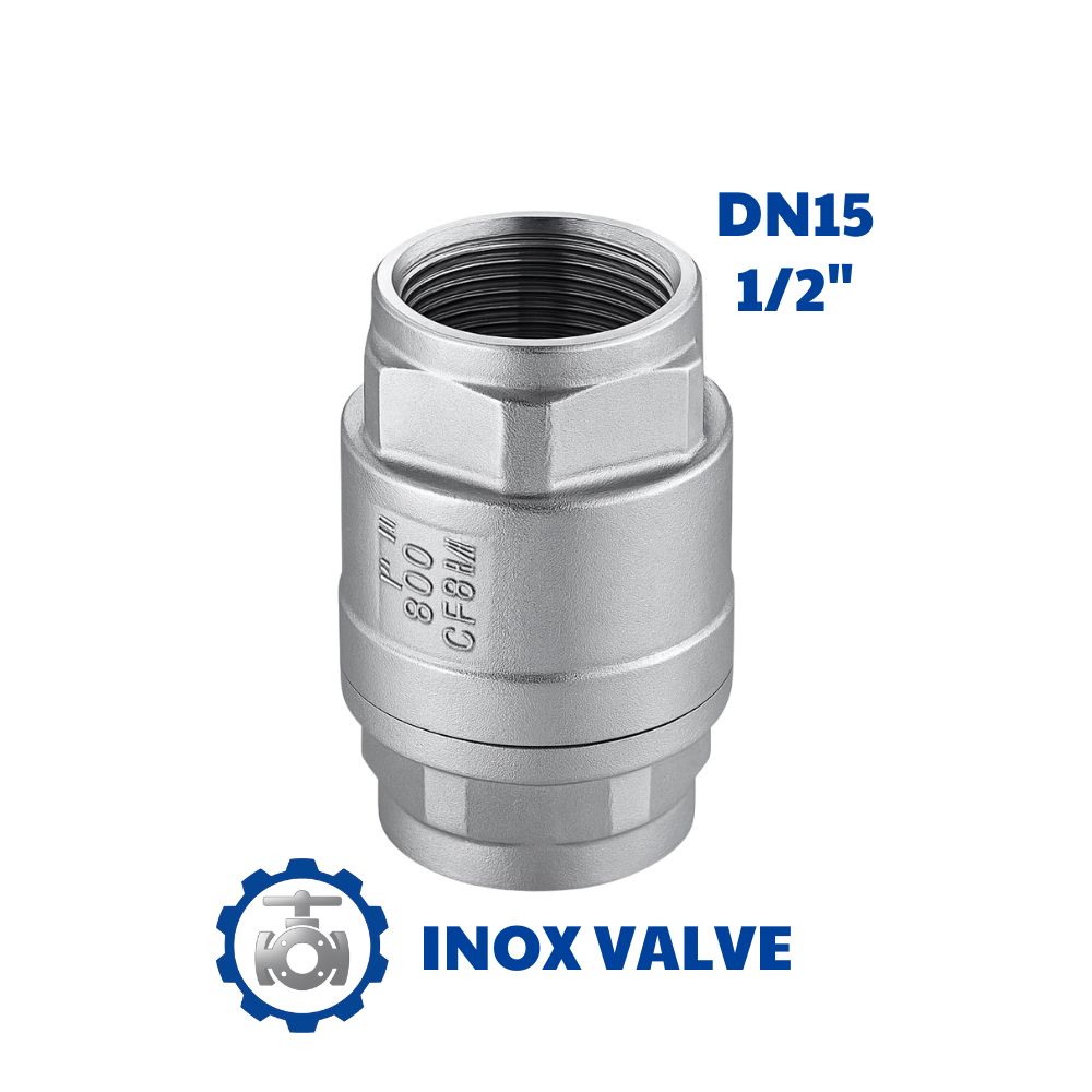 Van 1 chiều lò xo inox DN15