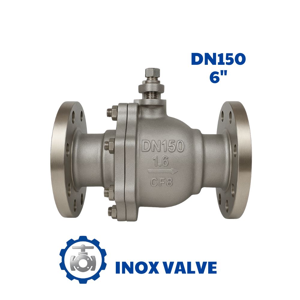 Van bi inox mặt bích DN150