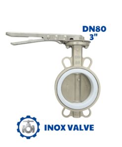 Van bướm inox tay gạt DN80