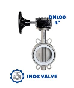 Van bướm inox tay quay DN100