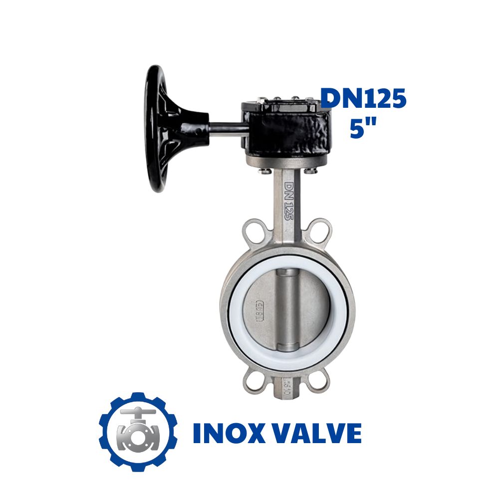 Van bướm inox tay quay DN125