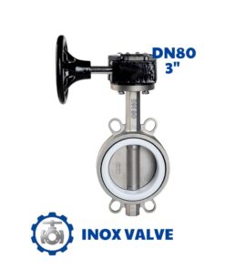 Van bướm inox tay quay DN80